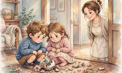 The Twins and the Broken Vase