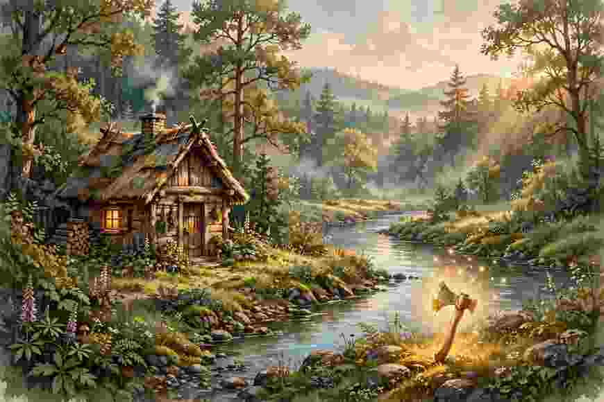 The Honest Woodcutter and the Golden Axe
