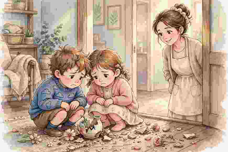 The Twins and the Broken Vase
